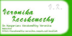 veronika kecskemethy business card