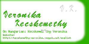 veronika kecskemethy business card